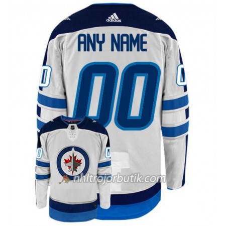 Män Ishockey Winnipeg Jets Tröja med eget tryck  Adidas Vit Authentic